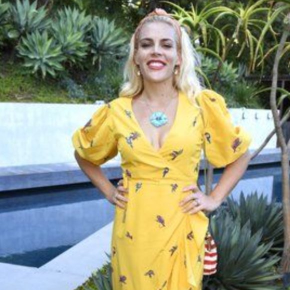 Farm Rio Jungle Tucanos wrap dress yellow puff NWT XS - Picture 2 of 13